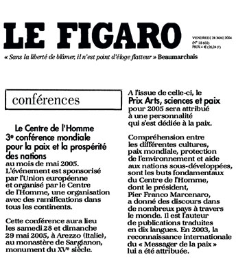 Le Figaro, 28 Maggio 2004 
