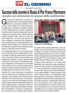 Il Giorno, 15 Luglio 2018